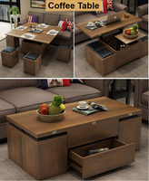 Accessoires de mobilier en métal B12 modernes, transformateur de table de café en table à manger avec mécanisme fonctionnel pour hôtels et salles à manger