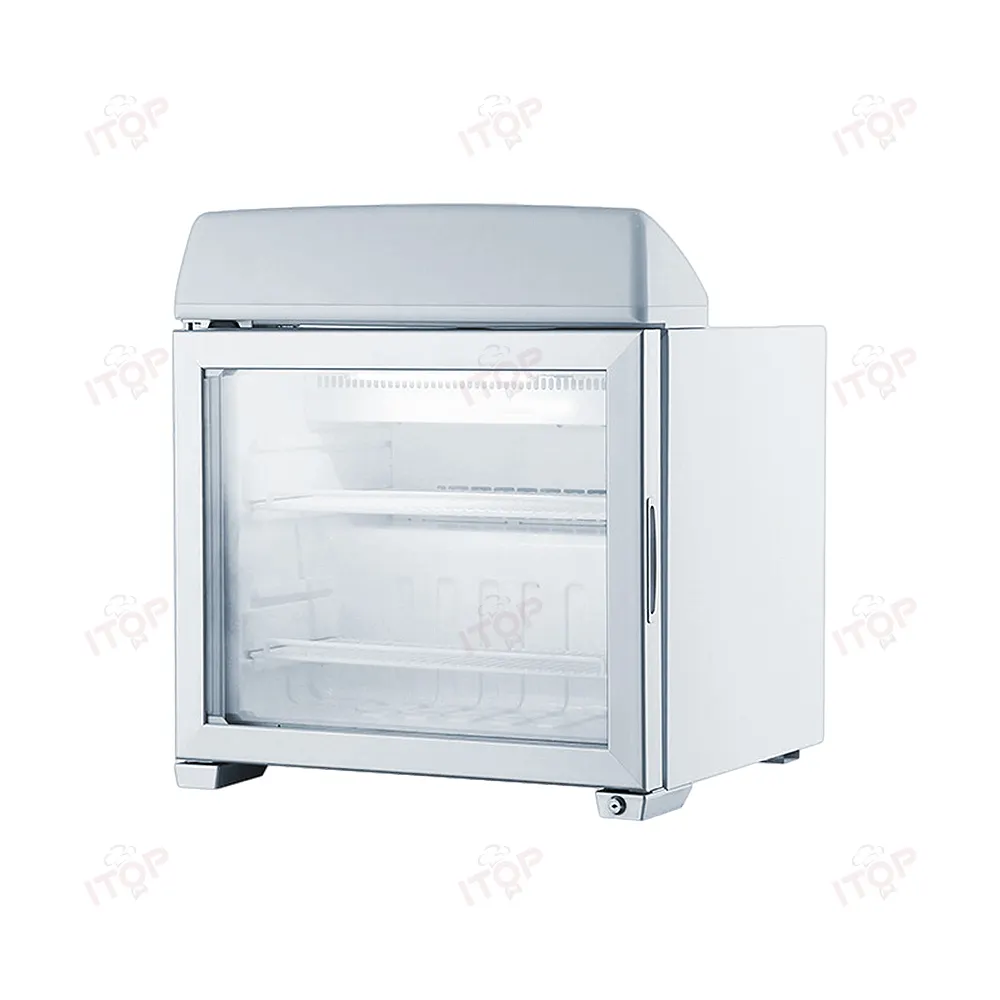 Réfrigérateur à crème glacée compact avec logo personnalisé Boîte de rangement pour réfrigérateur Compresseur de réfrigération Réfrigérateurs compacts