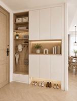 Meuble à chaussures moderne sur mesure, armoire de rangement pour chaussures d'entrée pour couloir