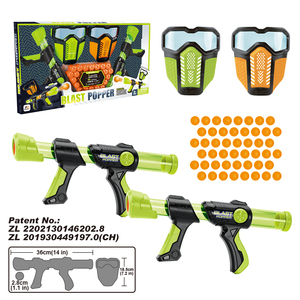 Mainan pistol peluru busa lembut, mainan anak dengan masker pelindung dan pistol peluru busa EVA bertenaga udara - Product Image 3