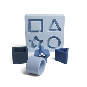 カスタムロゴ3Dハート昇華ユニークなジグソーパズル子供木製形状幾何学的なシリコーンおもちゃパズル幼児用