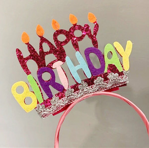 Décoration de fête d'<span class=keywords><strong>anniversaire</strong></span> en gros Bandeau HAPPY BIRTHDAY <span class=keywords><strong>pour</strong></span> filles KIDS - Product Image 2