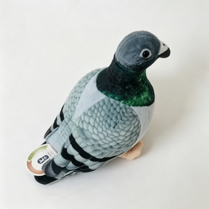 Peluche de pigeon de course personnalisée, peluche de pigeon gris, peluche de pigeon réaliste, animal en peluche pigeon voyageur - Product Image 2