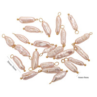 Charmes de perles d'eau douce connecteurs baroques pendentifs de perles d'eau douce naturelles pour la fabrication de colliers