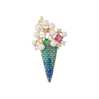 2024 nouvelle personnalisation de broche de crème glacée à broche exquise japonaise de broderie de sens avancé