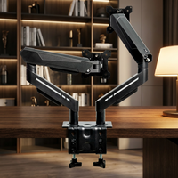 Supporto Ergonomico Regolabile per Doppio Monitor Verticale, Inclinabile/Girevole/Rotante, Peso Massimo 19,8 Libbre, VESA 75/100mm