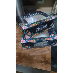 <b>cake</b> <b>box</b> <b>Clear</b> window gold foil <b>box</b> High-end gift packaging rectangle Paperboard <b>box</b> with plastic liner - Product Image 3