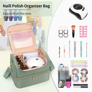 Free Sample New Promotion-Unique Purple Bilayer Women's Train <b>Storage</b> Bag Large Capacity <b>Makeup</b> Box with Portable Zipper Closure - Product Image 4