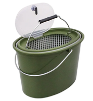 Seau en plastique pour poissons vivants, camping, pêche à la carpe, conteneur d'eau avec poignée, outils de stockage de poissons