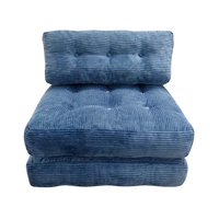 Klappbares Schlafsofa 4-in-1 Konvertierbarer Schlafsessel Kissen Modernes Samt-Ecksofa für Wohnzimmer Apartment Villa