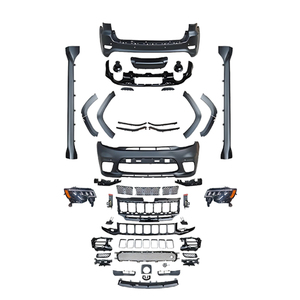 Kit de Carrocería SRT-8 para <span class=keywords><strong>Jeep</strong></span> <span class=keywords><strong>Grand</strong></span> <span class=keywords><strong>Cherokee</strong></span> 2011-2013, Accesorios con Faros LED, Parachoques Delanteros y Traseros, Rejilla, Estilo Nuevo <span class=keywords><strong>2021</strong></span> - Product Image 4