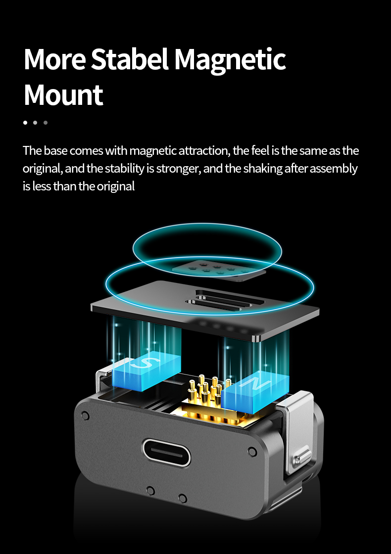 Hot DJI Action 2 Camera Accessories Magnetic Inductive charging base mount for DJI Action 2 Camera