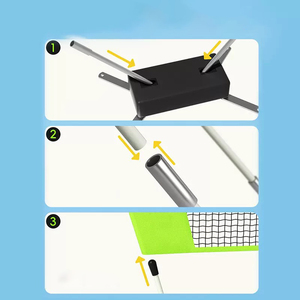 ตาข่ายแบดมินตันแบบพกพาปรับระดับได้ โครงตาข่ายพิคเคิลบอล อุปกรณ์กีฬา - Product Image 4