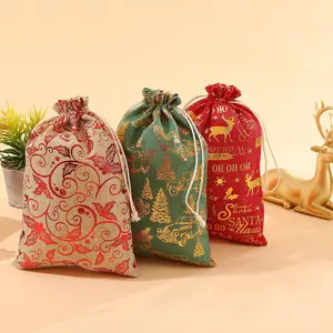 Jewelry bags customized cotton and linen bundle pockets linen small cloth drawstring bags storage packaging wholesale