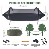 Hamac de camping double couche Haven avec moustiquaire, tente de camping hamac