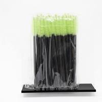 Applicateur de mascara en spirale vert lime, brosse à cils synthétique avec manche en plastique pour extensions de cils DIY et cils en grappe