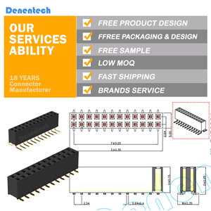 כותרת סיכה 2.54 מ "מ המגרש 40 סיכה 20 pin stackable שורה כפולה פרידה רצועה עבור פטל פאי ארדוינו gpio מחבר - Product Image 3