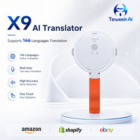 Traducteur IA X9 d'usine, 146 langues, traduction transversale entre applications, assistant IA Deepseek, logo personnalisé, intelligent et portable