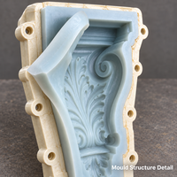 Moule décoratif en résine Tietuo + noyau en silicone PU C294-G3, moule à grain profond et fournisseur de matériaux