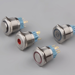 25Mm Dot Dpdt <span class=keywords><strong>Led</strong></span> Licht Drukknopschakelaar Met 5a Max. Current Capaciteit - Product Image 1