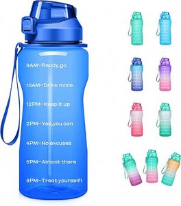 Jarra de Agua Deportiva Grande de 3800 ml con Marcador de Tiempo y Pajita, Libre de BPA, para Viajes - Product Image 4