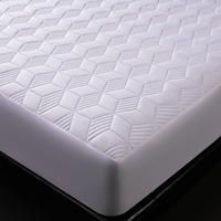 Protège-matelas imperméable, couleur unie, texture tricotée, respirant, anti-poussière, anti-punaises de lit, lavable en machine, pour la maison et l'hôtel