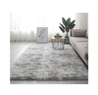 High Pile Polyester Rug Sky Blue Modern Square 200x300cm Shaggy Washable Non-Slip Extra Large Carpet Customizable Pile Height
