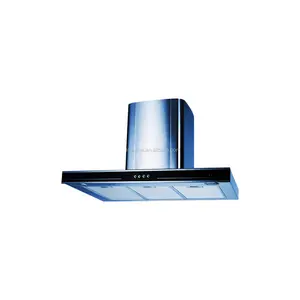 Intelligent stainless steel wall mounted commercial kitchen chimney factory price T-shaped range hood kitchen hood