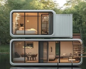Rumah Kabin Apel Modern Dua Lapis, Rumah Modular Prefabrikasi Mewah, Pod Kabin Apel - Product Image 3