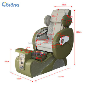Sillón de Pedicura Eléctrico Reclinable y Cómodo para Salón de Belleza, con Función de Masaje y Lavabo - Product Image 5