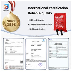 <span class=keywords><strong>Couverture</strong></span> de sécurité ignifuge en fibre de verre 1M x 1M, résistante à la chaleur, pour la prévention des incendies à la maison et en cuisine – Vente directe usine - Product Image 3