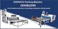 YSF-C 480-2800 Alimentador de Cadena Impresora de 2 Colores Ranuradora Troqueladora - Equipo para Fabricación de Cajas de Cartón Corrugado con Cambio Rápido de Pedido con una Sola Tecla