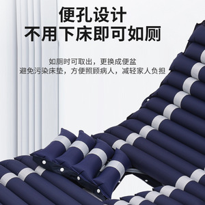 Zhongqu Anti-Bedsore Air Mattress Navy Blue Strip Shaped <b>Cushion</b> Plug-In Alternating Fluctuating For Elderly Long Term Bed Rest - Product Image 5