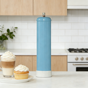 أسطوانة غاز صناعية جديدة من الفولاذ سعة 0.95 لتر للاستخدام مرة واحدة، معتمدة للعمليات ذات الضغط المنخفض/العالي، للهيليوم/ثاني أكسيد الكربون - Product Image 4