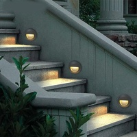 Lampe LED pour escalier d'angle rond et carré étanche IP65 pour l'extérieur Corps en aluminium encastré pour mur et pied pour le jardin