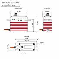Servomoteur numérique PWM KST BLS815 V8.0 avec couple de 20 kg, engrenages en acier trempé, capteur de potentiomètre, pièces de commande, système de contrôle