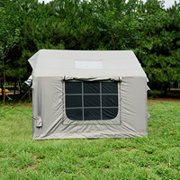 Prix du fabricant Commande en gros Tente de camping gonflable de 8 mètres carrés avec prise pour réchaud à port AC