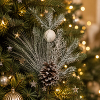 Branche artificielle de sapin avec aiguilles et cônes, pour décoration intérieure, centres commerciaux, tailles personnalisées, vente en gros, décorations de Noël pour arbres festifs