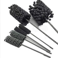 Pexmientas Brosse de cylindre de nettoyage d'ébavurage de polissage Brosse de rodage en carbure de silicone