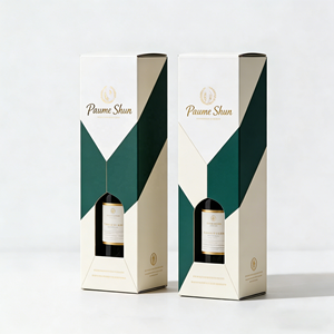 Boîte <span class=keywords><strong>cadeau</strong></span> pour vin avec poignée, en carton ondulé, personnalisée avec logo imprimé, haut de gamme, portable, étanche, pour 2/4/6 bouteilles - Product Image 1