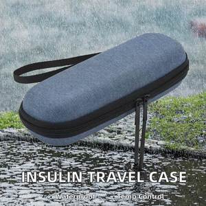 Portable EVA Travel <b>Case</b> Zipper Closure Simple Style Insulin Cooler Bag Ice Packs Temperature Control Medical Bag <b>for</b> Diabetics - Product Image 2