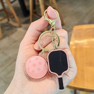 Fashion Pickleball Keychain Eco-friendly Lightweight Polyester Multi-color Sports <strong>Lovers</strong> Bags Wallets Car Key Pendants - Product Image 1