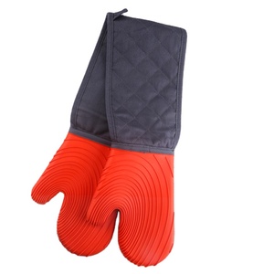 Extra Long Double Sided Silicone Oven Mitts Heat Resistant Baking Oven Gloves Silicone Insulated Hand Gloves for Baking Cooking - Product Image 2