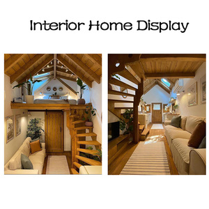 नए ट्रेंडिंग आउटडोर शिविर खेल मॉड्यूलर पूर्वनिर्मित त्रिकोणीय लकड़ी के प्रीफैब हाउस लॉग केबिन किट प्रीफैब लकड़ी घर - Product Image 2