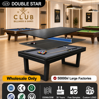 Table de billard multifonctionnelle convertible 3 en 1 de haute qualité, 6/7 pieds, table à manger