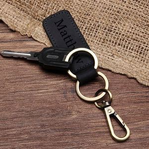 Leather <b>Keychain</b> Pendant Leather Tag <b>Keychain</b> Vintage Listing Key Link Car Pendant - Product Image 4
