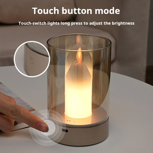 PM Modern Simulation <strong>Candlelight</strong> Charging Small Night Light Birthday Couple Gift <strong>Candlelight</strong> Dinner Hand Waving Induction Magic - Product Image 2