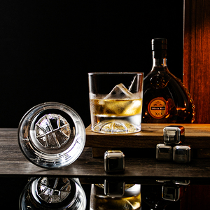 Verre à whisky créatif en forme de base de basket-ball, <span class=keywords><strong>verrerie</strong></span> à thème sportif unique et gaufrée, verre à whisky de luxe avec fond 3D pour les fans de <span class=keywords><strong>la</strong></span> NBA, cadeau - Product Image 3
