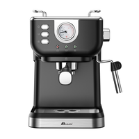 Cafetera Espresso Anbolife de 20 Bares con Manómetro, Espumador de Leche, Tanque de Agua de 1.5L, Cafetera de Expreso OEM