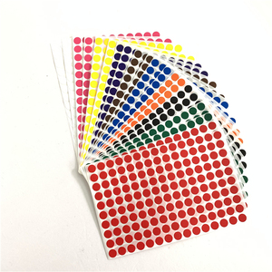 Etiqueta de codificación de colores, pegatinas redondas grabables coloridas, etiquetas de puntos adhesivos circulares - Product Image 2
